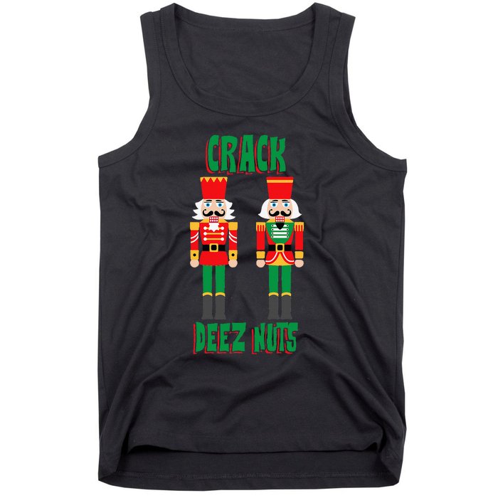 Funny Christmas Nutcracker Design Crack Deez Nuts Tank Top