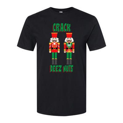 Funny Christmas Nutcracker Design Crack Deez Nuts Softstyle CVC T-Shirt