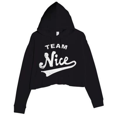 Funny Christmas Naughty or Nice Team Nice Crop Fleece Hoodie