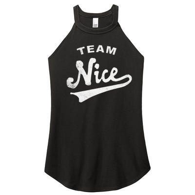 Funny Christmas Naughty or Nice Team Nice Women’s Perfect Tri Rocker Tank