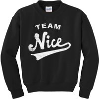 Funny Christmas Naughty or Nice Team Nice Kids Sweatshirt