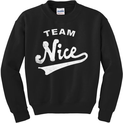 Funny Christmas Naughty or Nice Team Nice Kids Sweatshirt