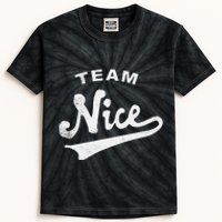 Funny Christmas Naughty or Nice Team Nice Kids Tie-Dye T-Shirt