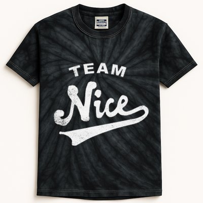 Funny Christmas Naughty or Nice Team Nice Kids Tie-Dye T-Shirt