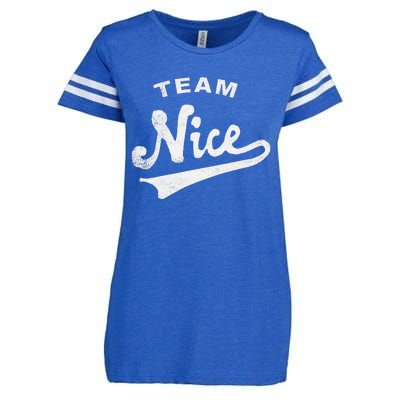 Funny Christmas Naughty or Nice Team Nice Enza Ladies Jersey Football T-Shirt