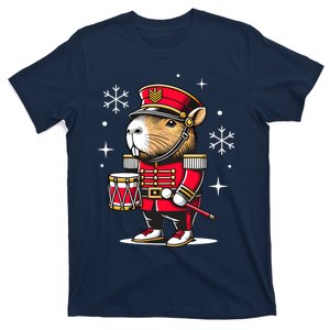 Funny Capybara Nutcracker Christmas Drummer Capybara T-Shirt