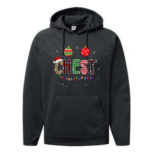 Funny Chest Nuts Couples Christmas Chestnuts Matching Performance Fleece Hoodie