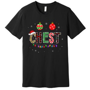 Funny Chest Nuts Couples Christmas Chestnuts Matching Premium T-Shirt