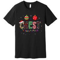 Funny Chest Nuts Couples Christmas Chestnuts Matching Premium T-Shirt