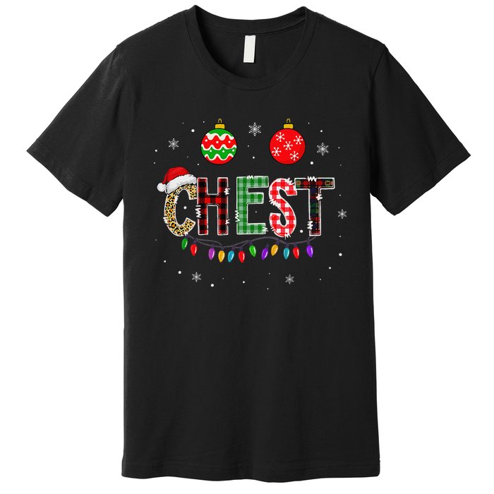 Funny Chest Nuts Couples Christmas Chestnuts Matching Premium T-Shirt