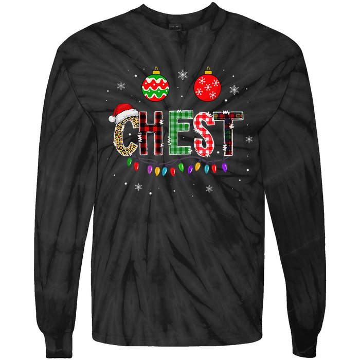 Funny Chest Nuts Couples Christmas Chestnuts Matching Tie-Dye Long Sleeve Shirt