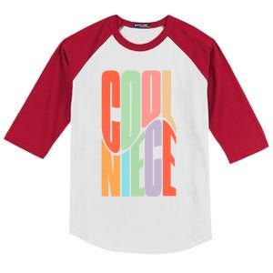 Funny Cool Niece Aunt Uncle Nephew Niece Gift Kids Colorblock Raglan Jersey