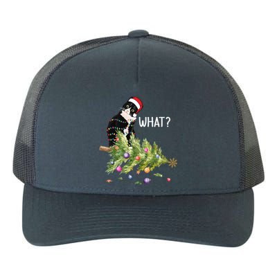 Funny Christmas Naughty Cat Cute Xmas Pajamas For Cat Lover Gift Yupoong Adult 5-Panel Trucker Hat