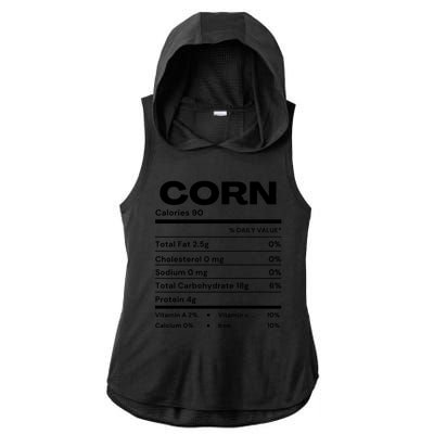 Funny Corn Nutrition Thanksgiving Costume Ladies PosiCharge Tri-Blend Wicking Draft Hoodie Tank