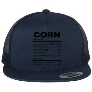 Funny Corn Nutrition Thanksgiving Costume Flat Bill Trucker Hat