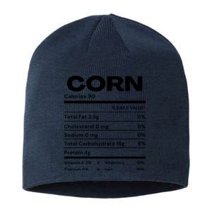 Funny Corn Nutrition Thanksgiving Costume Sustainable Beanie