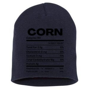 Funny Corn Nutrition Thanksgiving Costume Short Acrylic Beanie