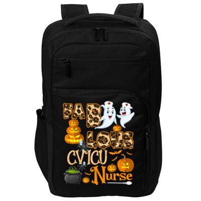 Faboolous Cvicu Nurse Funny Rn Squad Halloween Puns Funny Gift Impact Tech Backpack