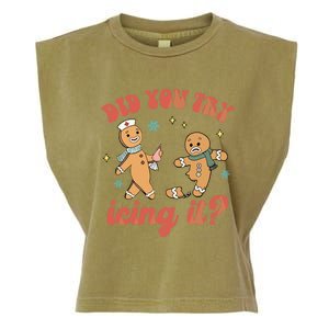 Funny Christmas Nurse Gingerbread Man Did You Try Icing It Garment-Dyed Women's Muscle Tee