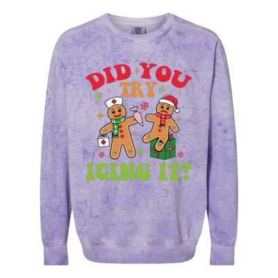 Funny Christmas Nice Naughty I Tried Holiday Xmas 2024 Colorblast Crewneck Sweatshirt