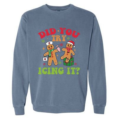 Funny Christmas Nice Naughty I Tried Holiday Xmas 2024 Garment-Dyed Sweatshirt