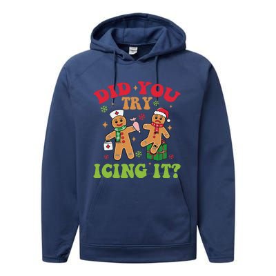 Funny Christmas Nice Naughty I Tried Holiday Xmas 2024 Performance Fleece Hoodie