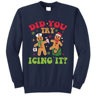 Funny Christmas Nice Naughty I Tried Holiday Xmas 2024 Tall Sweatshirt