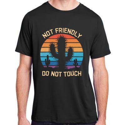 Funny Cactus Not Friendly Do Not Touch Vintage Prickly Adult ChromaSoft Performance T-Shirt