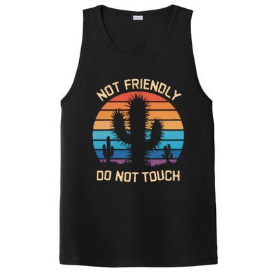 Funny Cactus Not Friendly Do Not Touch Vintage Prickly PosiCharge Competitor Tank