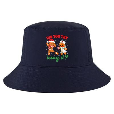 Funny Christmas Nurse Did You Try Icing It Gingerbread Man Cool Comfort Performance Bucket Hat