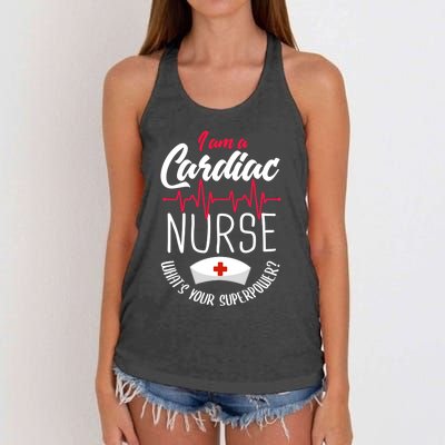 Funny Cardiac Nurse Gift Cardiac Nursing Cardiac Nurse Meaningful Gift Women's Knotted Racerback Tank