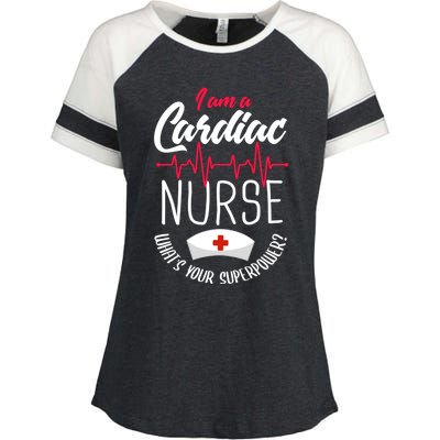 Funny Cardiac Nurse Gift Cardiac Nursing Cardiac Nurse Meaningful Gift Enza Ladies Jersey Colorblock Tee