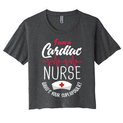 Funny Cardiac Nurse Gift Cardiac Nursing Cardiac Nurse Meaningful Gift Women's Crop Top Tee