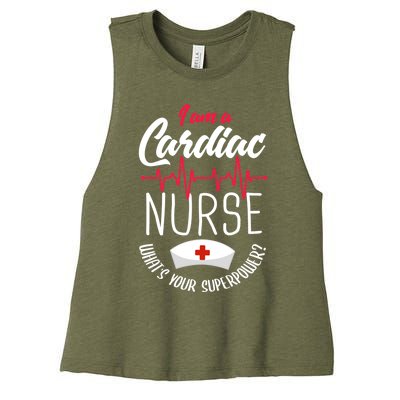 Funny Cardiac Nurse Gift Cardiac Nursing Cardiac Nurse Meaningful Gift Women's Racerback Cropped Tank