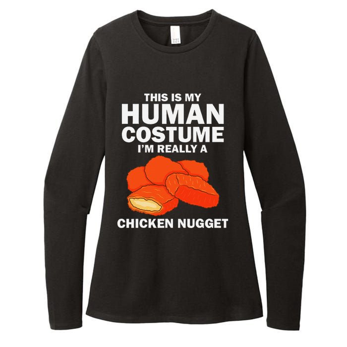 Funny Chicken Nugget Costume Fashion Nugget Foodie Womens CVC Long Sleeve Shirt