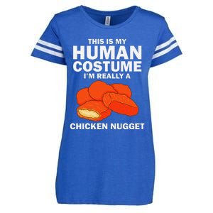 Funny Chicken Nugget Costume Fashion Nugget Foodie Enza Ladies Jersey Football T-Shirt