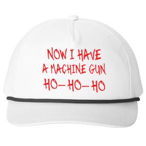 Funny Christmas Now I Have A Machine Gun Ho Ho Ho Snapback Five-Panel Rope Hat