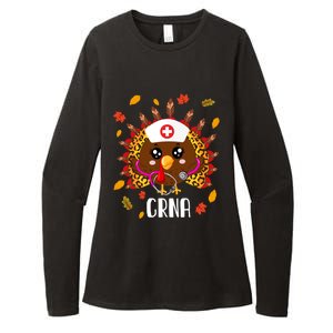 Funny Crna Nurse Leopard Turkey Leopard Nursing Thanksgiving Gift Womens CVC Long Sleeve Shirt