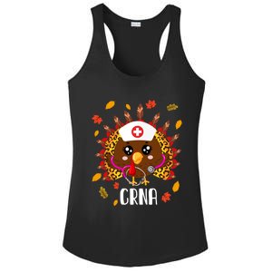 Funny Crna Nurse Leopard Turkey Leopard Nursing Thanksgiving Gift Ladies PosiCharge Competitor Racerback Tank