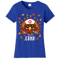 Funny Crna Nurse Leopard Turkey Leopard Nursing Thanksgiving Gift Women's T-Shirt