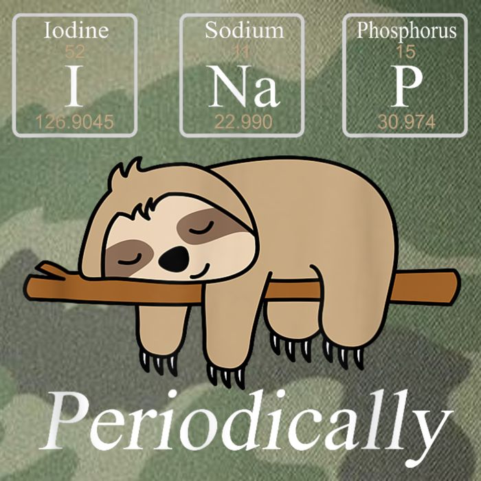 Funny Chemistry Nerdy Lazy Sloth I Nap Periodically Legacy Tie Dye Trucker Hat