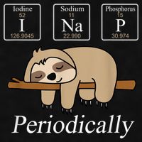 Funny Chemistry Nerdy Lazy Sloth I Nap Periodically Ladies PosiCharge Tri-Blend Wicking Tank