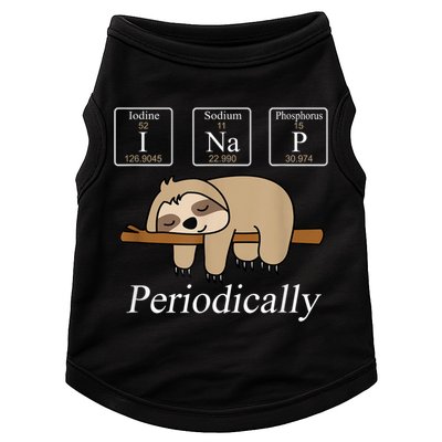 Funny Chemistry Nerdy Lazy Sloth I Nap Periodically Doggie Tank