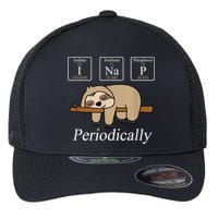 Funny Chemistry Nerdy Lazy Sloth I Nap Periodically Flexfit Unipanel Trucker Cap