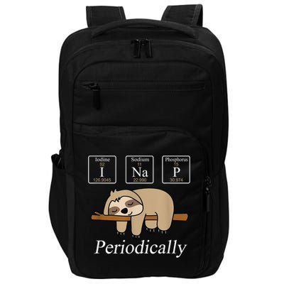 Funny Chemistry Nerdy Lazy Sloth I Nap Periodically Impact Tech Backpack