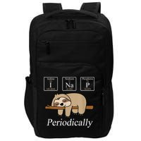 Funny Chemistry Nerdy Lazy Sloth I Nap Periodically Impact Tech Backpack
