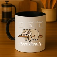 Funny Chemistry Nerdy Lazy Sloth I Nap Periodically Mug