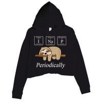 Funny Chemistry Nerdy Lazy Sloth I Nap Periodically Crop Fleece Hoodie