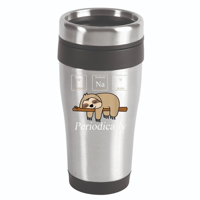 Funny Chemistry Nerdy Lazy Sloth I Nap Periodically 16oz Travel Tumbler