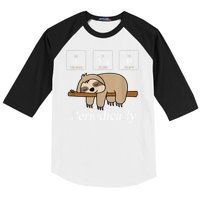Funny Chemistry Nerdy Lazy Sloth I Nap Periodically Baseball Sleeve Shirt